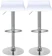 Euco White Bar Stool With Chrome Footrest 1