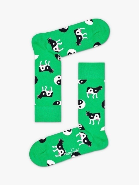 Yin Yang Cow Socks 1