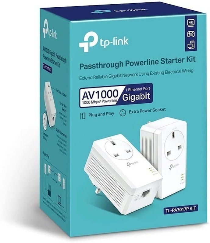 AV1000 Gigabit Passthrough Powerline Starter Kit 1