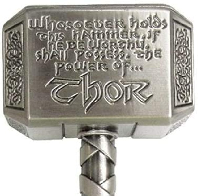 Marvel Avengers Thor's Hammer Large Pewter Keyring 2