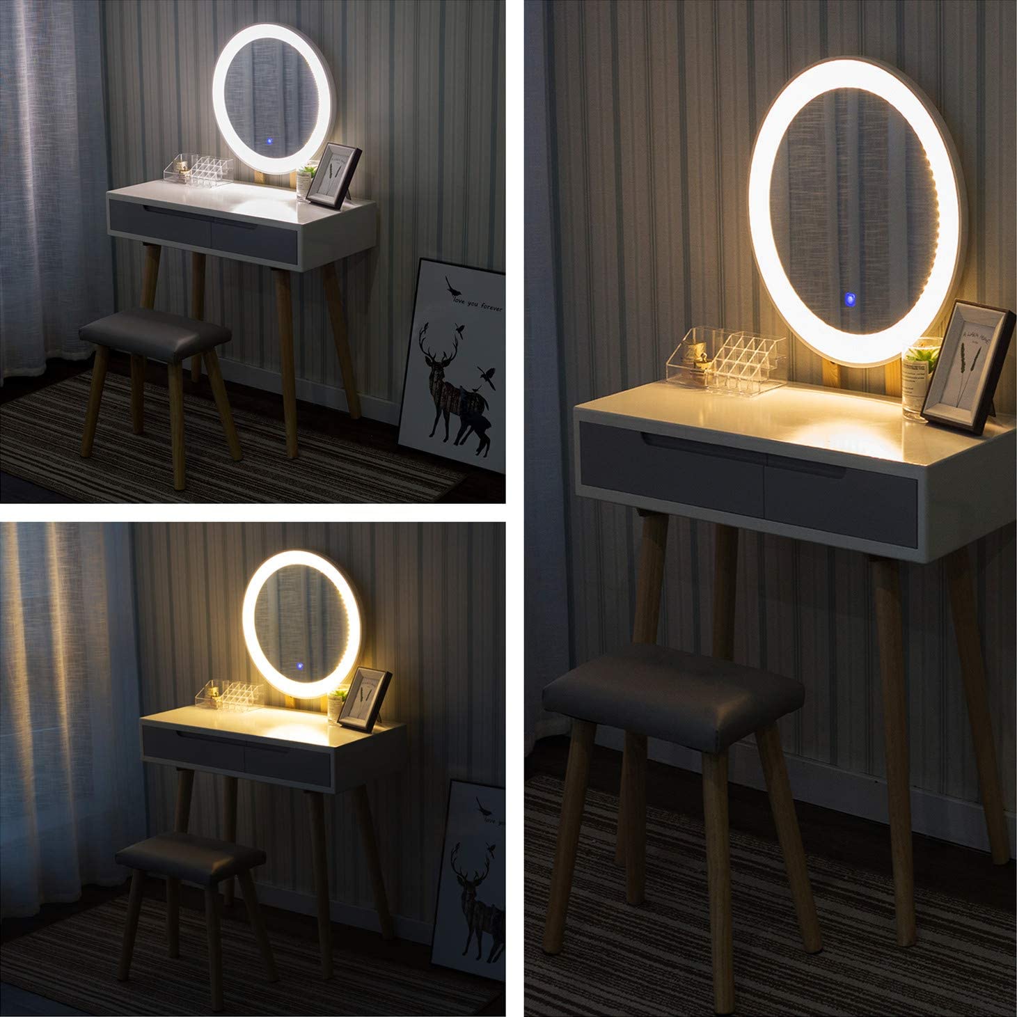 Dressing Table With LED Mirror 2