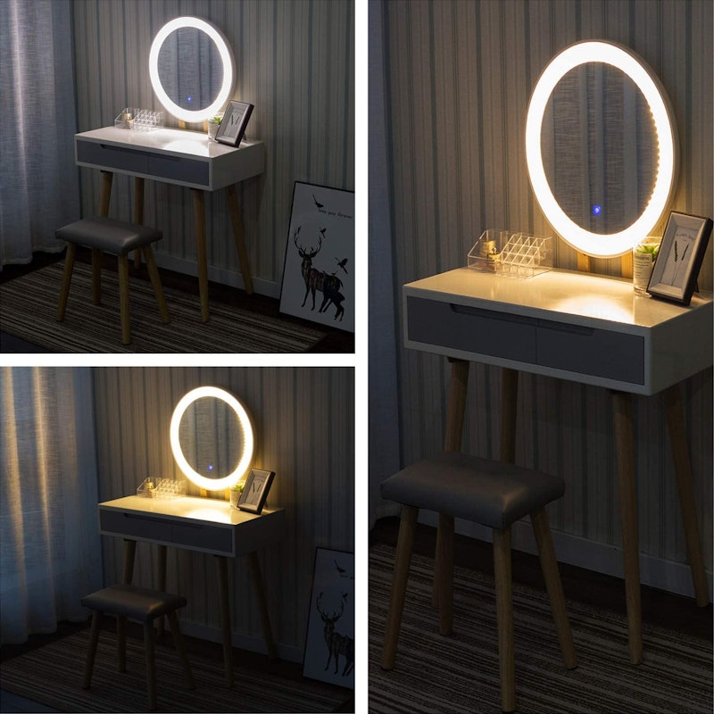 Dressing Table With LED Mirror 2