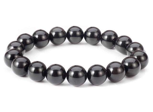 Natural Black Obsidian Bracelet 1