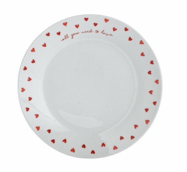 Watercolour Hearts Dinner Set 3