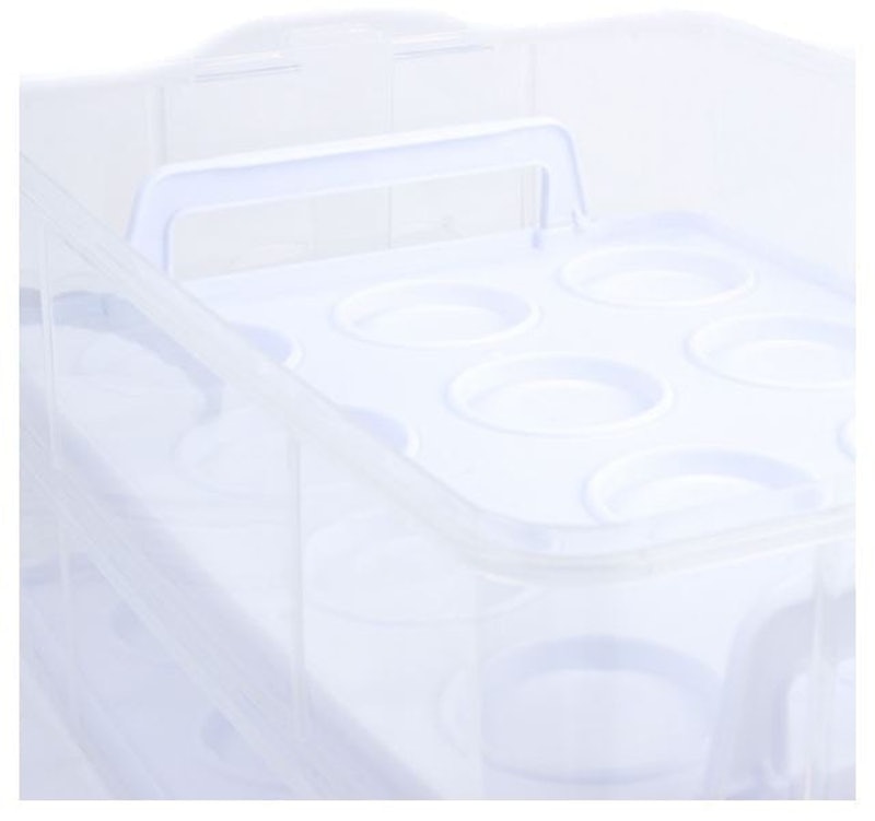 Oblong Tiered Cake Caddy and Cupcake Carrier 2