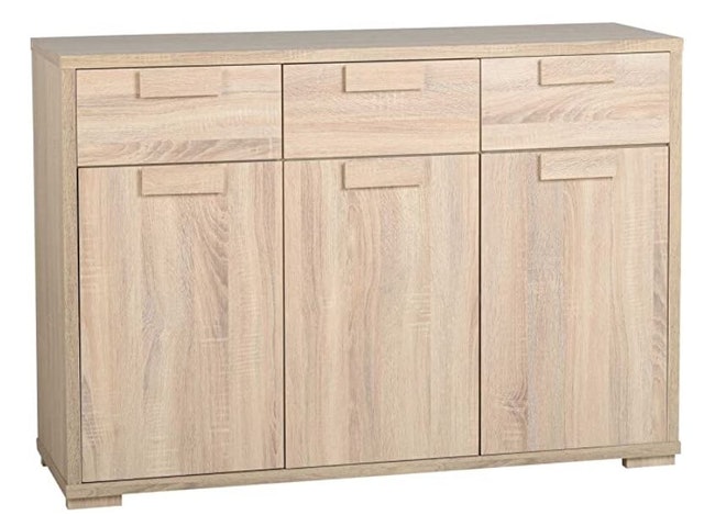 Cambourne 3 Door 3 Drawer Sideboard - Sonoma Oak Effect 1