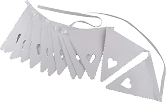 White Heart Bunting Banner 2