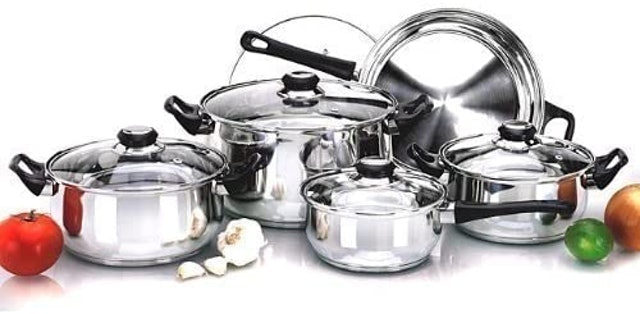 12-Piece Stainless Steel Saucepan Set 1