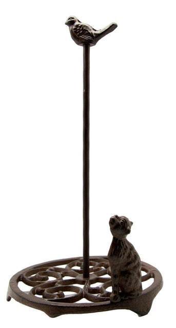 Cat and Bird Paper Towel Holder 2