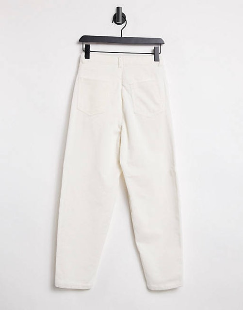 Slouchy Corduroy Trousers in Ecru 2