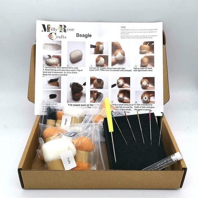 4 Mini Dogs Needle Felting Kit 2
