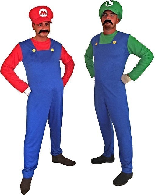Super Mario and Luigi Plumber Brothers Costume 1