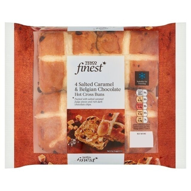 Salted Caramel & Belgian Chocolate Hot Cross Buns 1