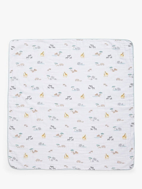 Savanna Animal Muslin Blanket 2