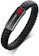PJ JEWELLERY Braided Genuine Leather Medical Wristband 1