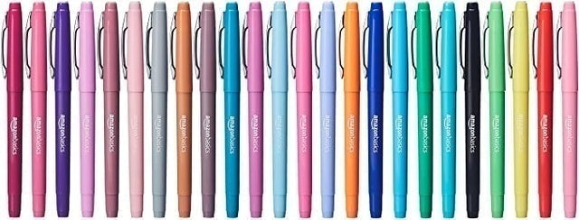 24-Pack of Assorted Colour Felt Tip Marker Pens 1