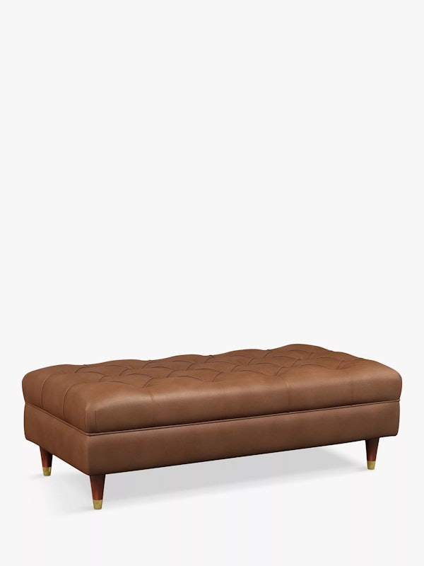 Chester Leather Footstool 1