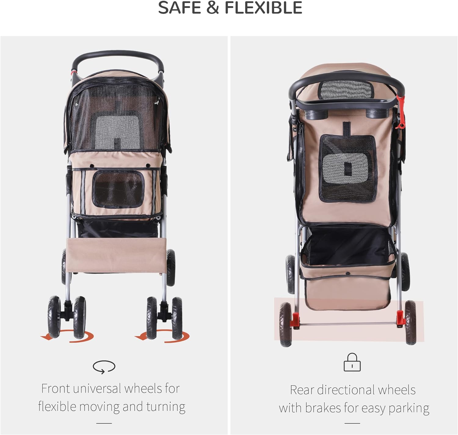 Pet Stroller for Small Miniature Dogs 3