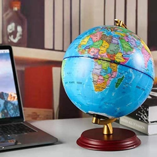 Illuminated World Globe With Constellation Pattern Night Mode 3