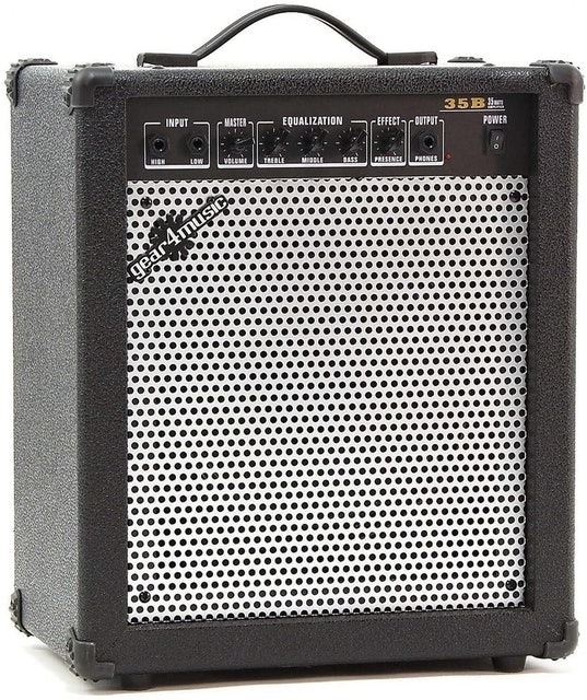 LA Left Handed Bass Guitar + 35W Amp Pack 3