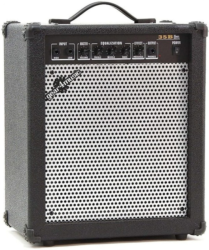LA Left Handed Bass Guitar + 35W Amp Pack 3