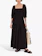 hush Puff Sleeve Maxi Dress, Black 1