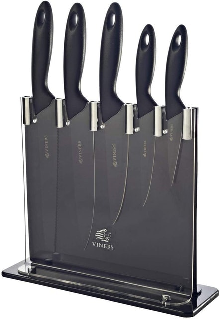Silhouette Stainless Steel Kitchen Knife Block Set 1