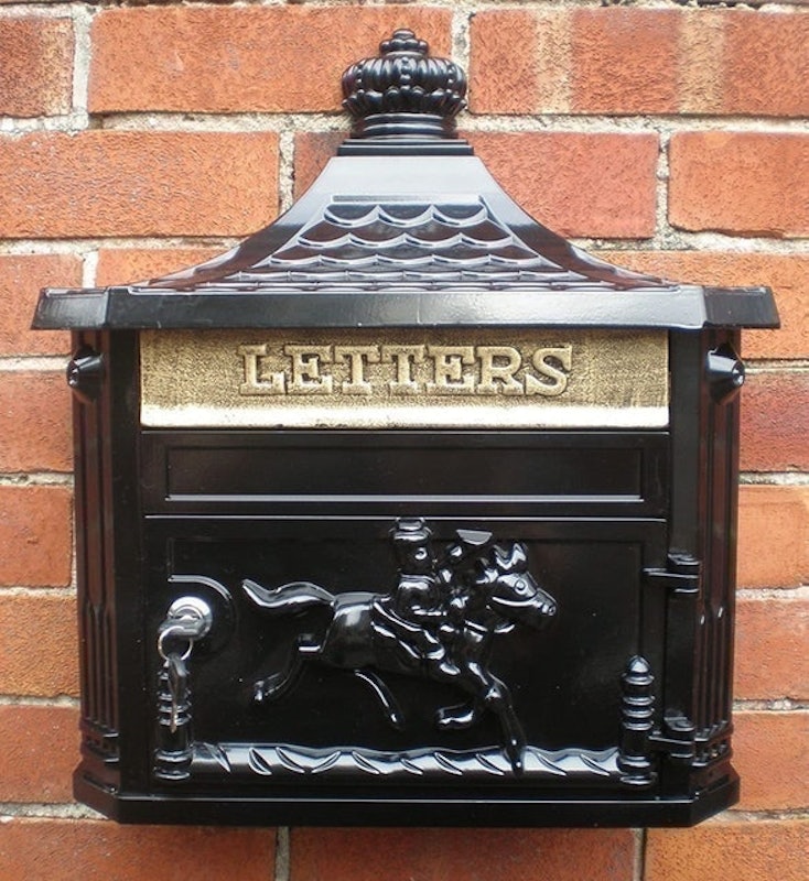 Black Aluminium Post Box 1