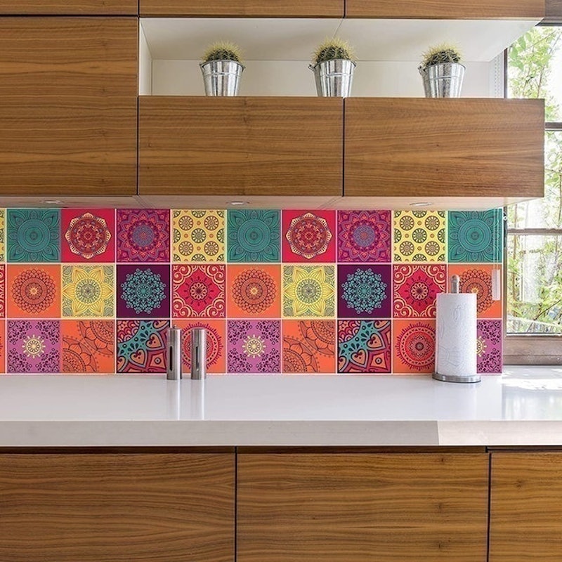 Colourful Mandala Wall Tile Stickers 1