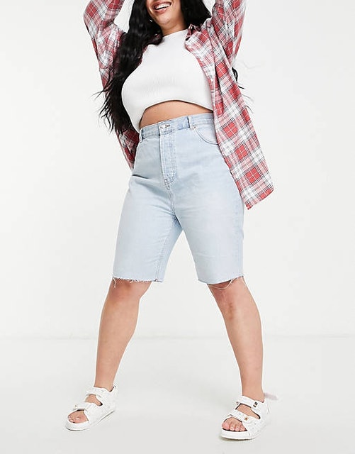 Curve denim '90's' longline shorts 1