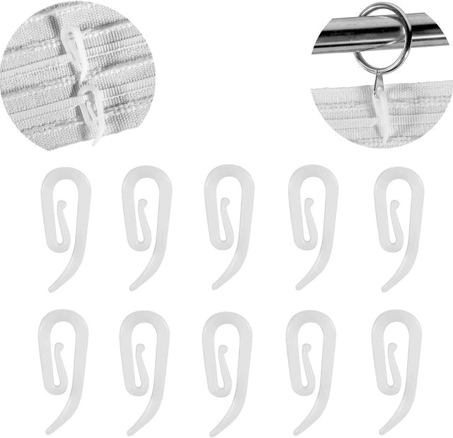 White Plastic Curtain Hooks 1