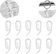 Closhion White Plastic Curtain Hooks 1