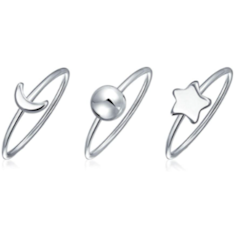 Celestial Midi Three Ring Set