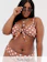 River Island Plus Bikini Top With Knot Front 1