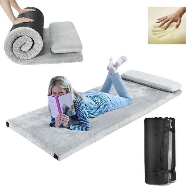 Camping Mattress Memory Foam Mat With Pillow 1