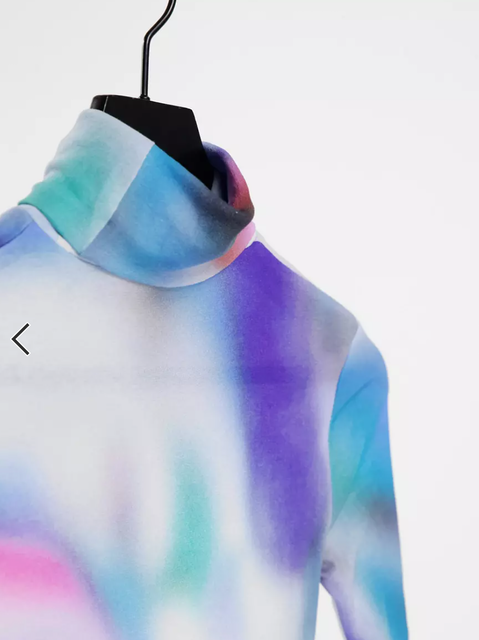 Chie Blur Print Roll Neck Top 2