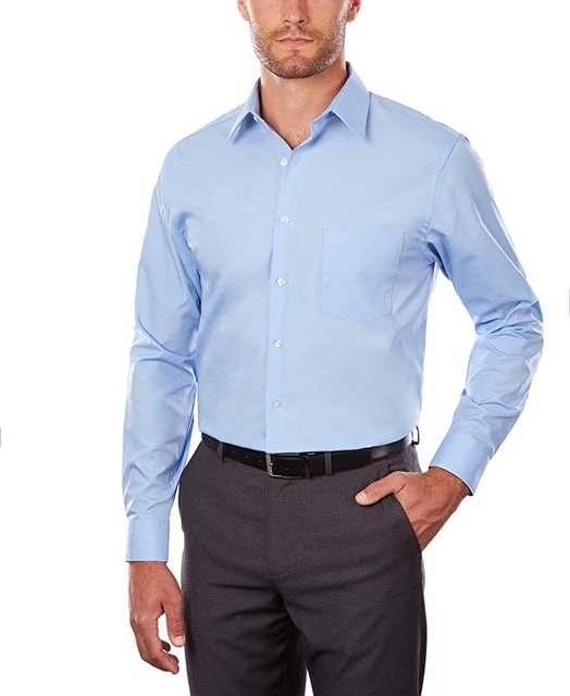 Regular Fit Solid Point Collar Dress Shirt 2