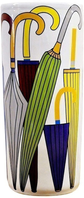 Multi-Coloured Ceramic Umbrella Stand 1