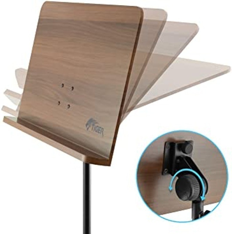 MUS35-PRO Wooden Top Orchestral Sheet Music Stand 3