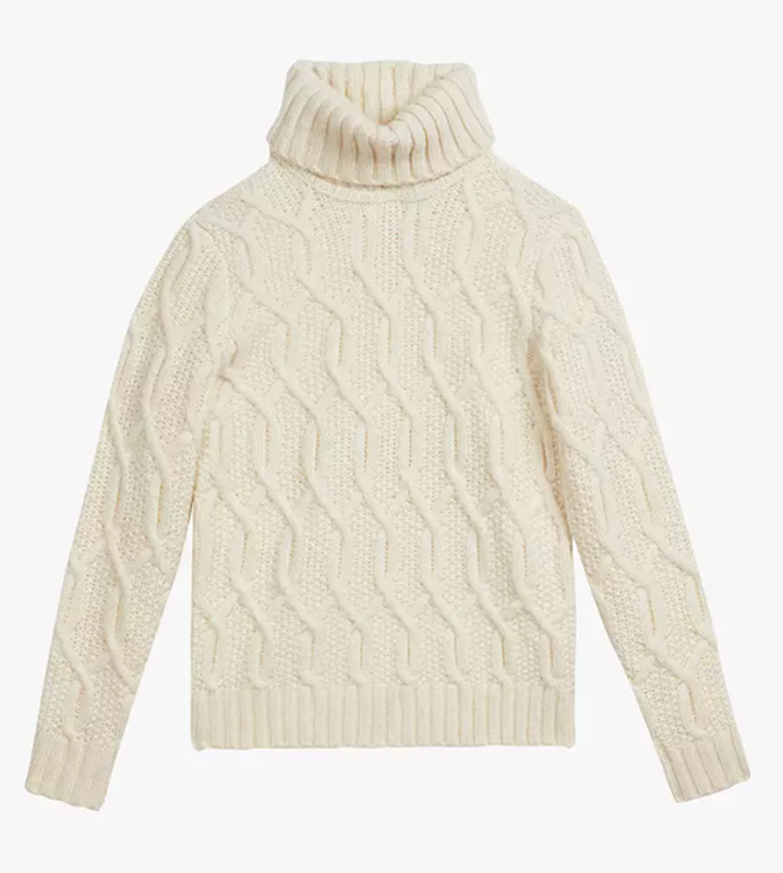Rocer Chunky Roll Neck Cable Knit Jumper 2
