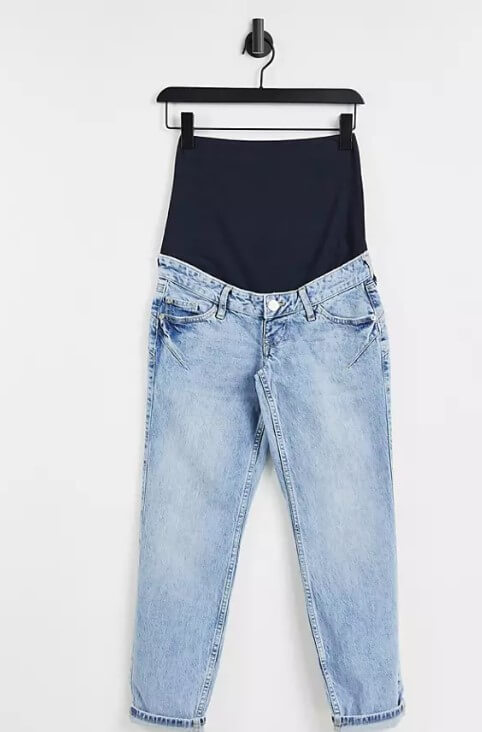 Blue Denim Over Bump Mom Jean 1