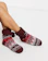 Hunkemoller Fairisle Lurex Slipper Boot Sock in Red 1