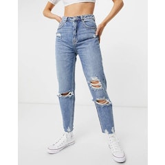 Mom Jean With Rips