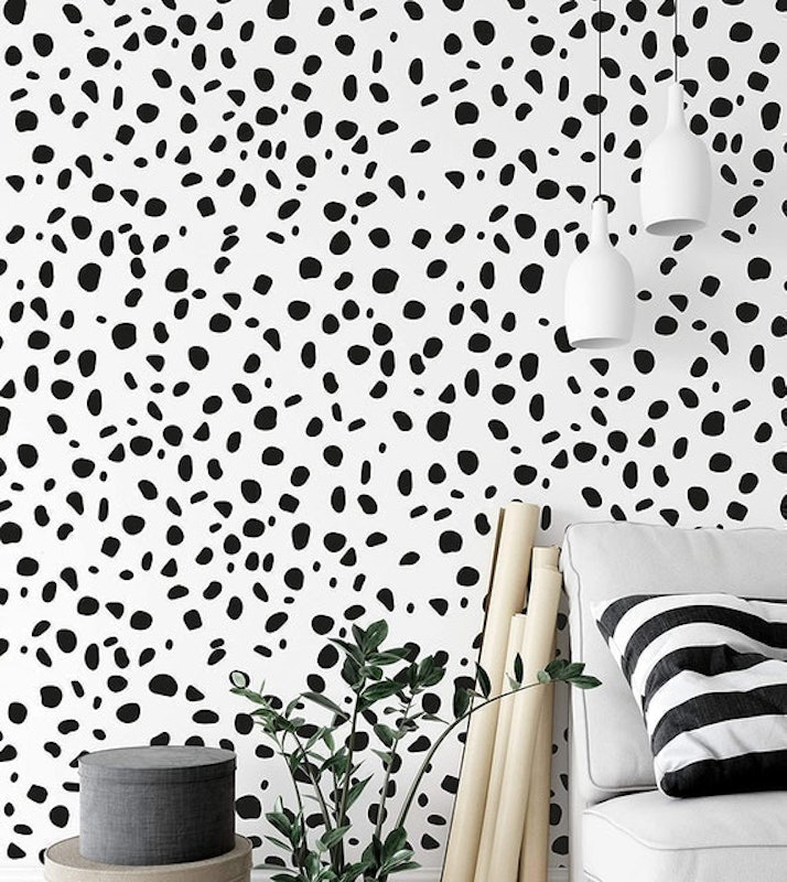 Irregular Monochrome Polka Dot Wall Decals 1