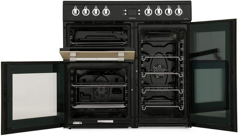 Cookmaster 90cm Electric Range Cooker with Ceramic Hob - Cream 2