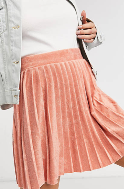 Mini Pleated Tennis Skirt in Fluffy Towelling 3