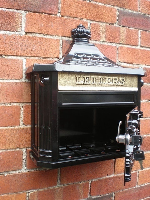 Black Aluminium Post Box 2