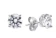 Revere Sterling Silver Round Cubic Zirconia Stud Earrings 1