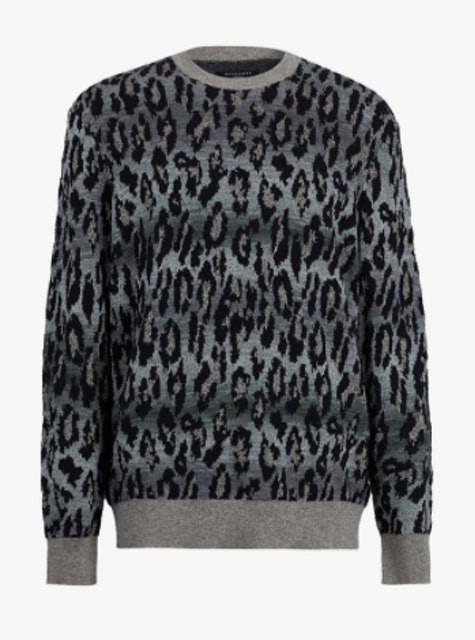 Leopard Fade Crew Jumper 2