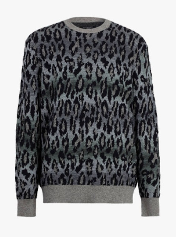 Leopard Fade Crew Jumper 2